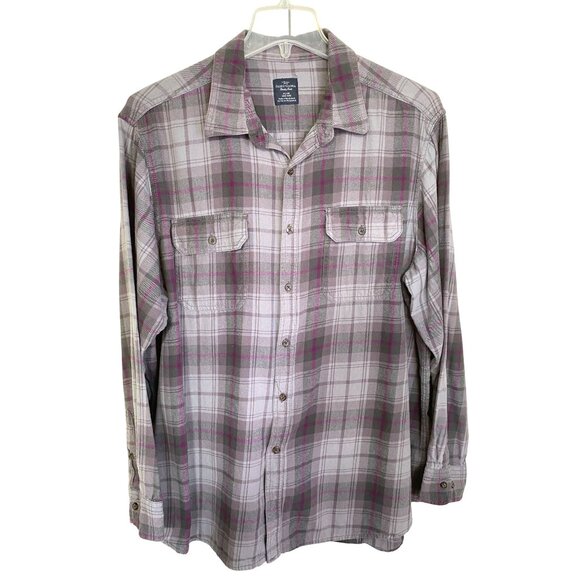 Faded Glory Mens Plaid Button-Up Shirt XL Grunge Outdoor Emo Grandpacore Hiking - Picture 1 of 11